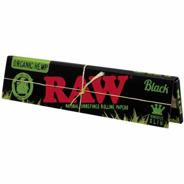 Raw King Size Slim Black Organic Hemp Rolling Papers